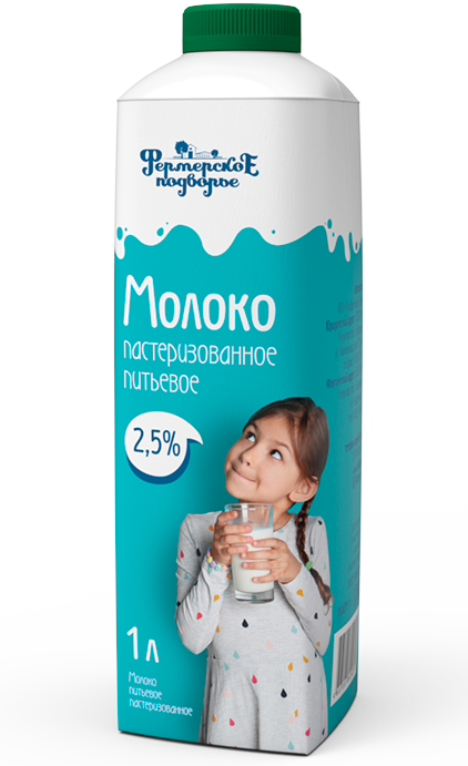 Молоко пастеризованное «Фермерское подворье» 2.5%