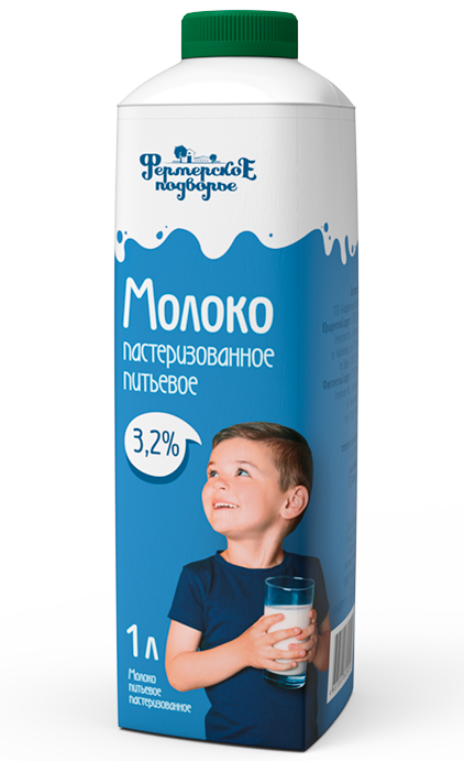 Молоко пастеризованное «Фермерское подворье» 3.2%