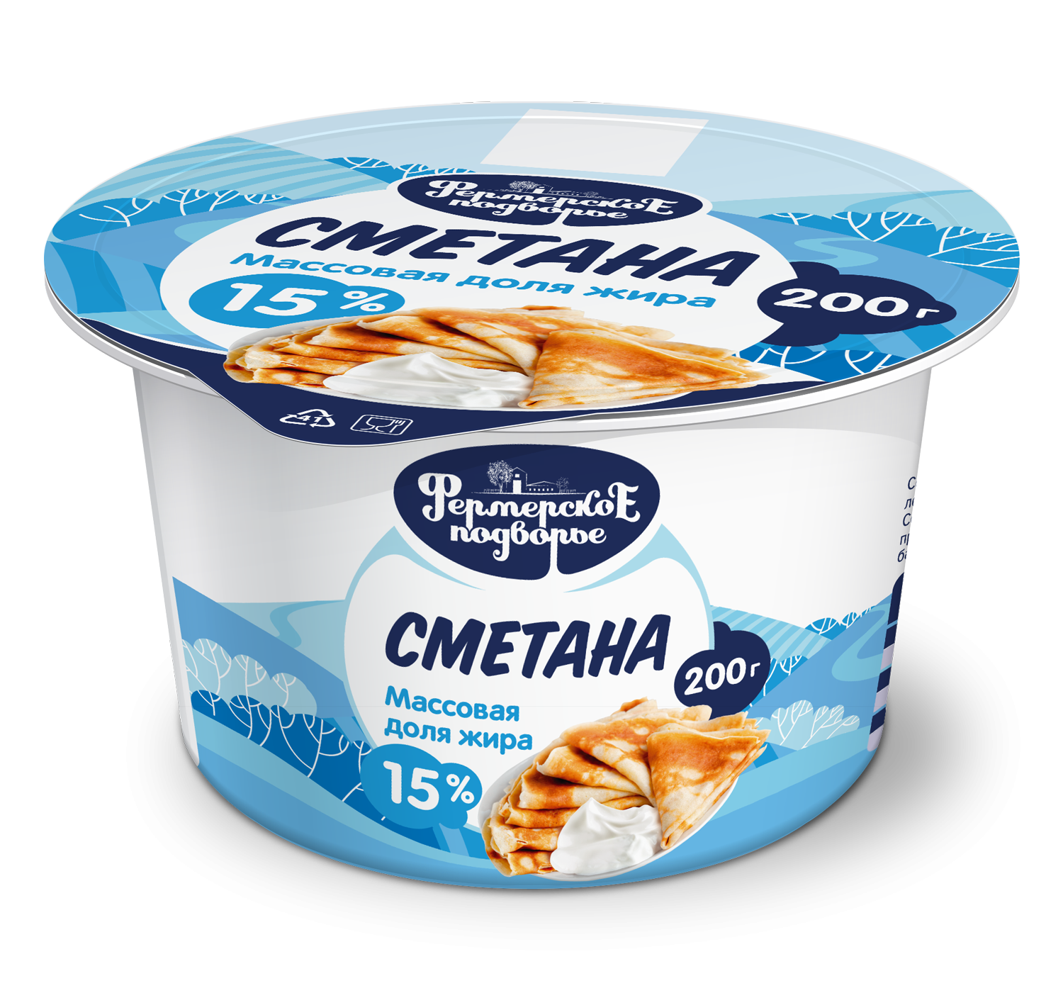 Сметана "Фермерское подворье" 15%