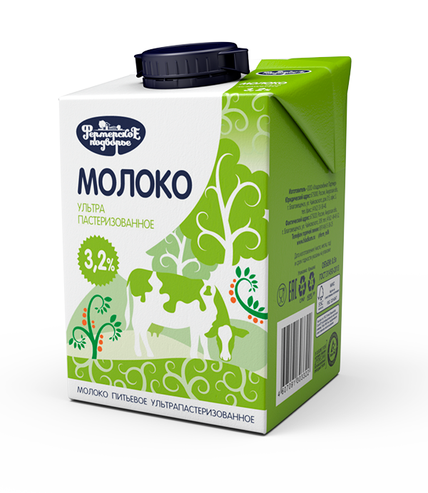 Молоко ультрапастеризованное «Фермерское подворье» 3.2%