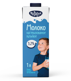 Молоко пастеризованное «Фермерское подворье» 3.2%