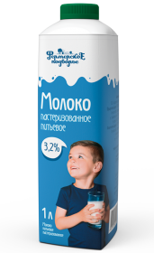 Молоко пастеризованное «Фермерское подворье» 3.2%